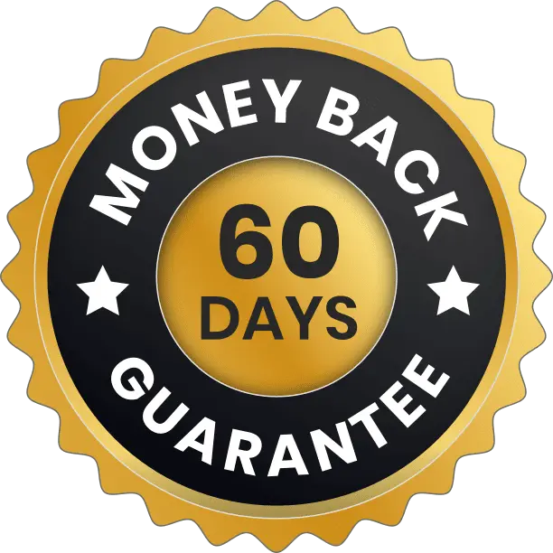 Gluconara 60 day money back guarantee badge